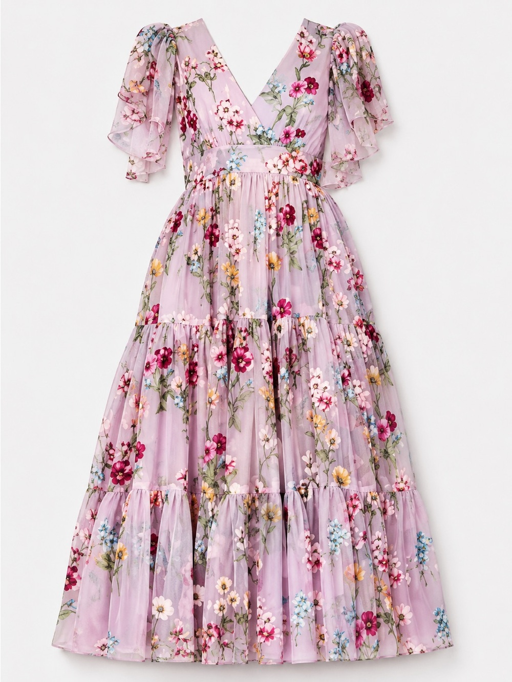 JessaKae Margaret Midi Dress Pink 1X NWT Cottagecore Floral - Picture 6 of 6